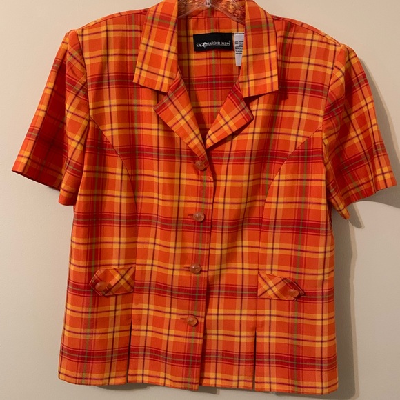 Sag Harbor Tops - Sag Harbor Women’s Button Up Top, Size: 14